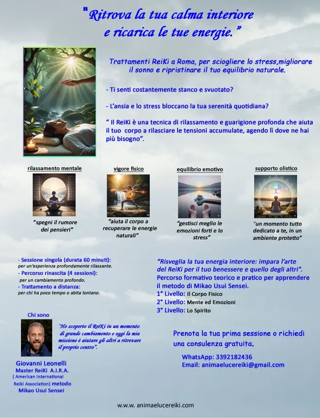 trattamenti e corsi reiki